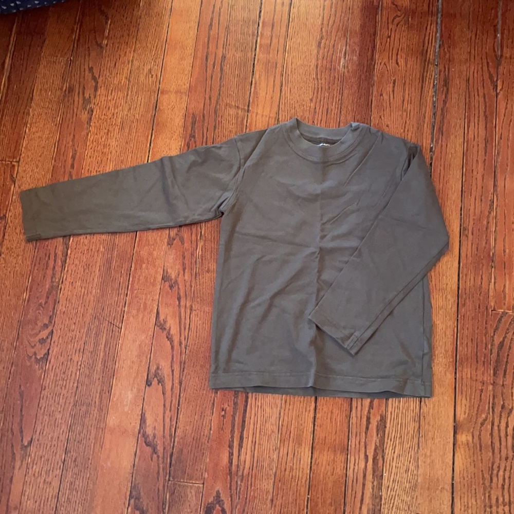 NWOT Kids Olive Green Long Sleeve Shirt #2
